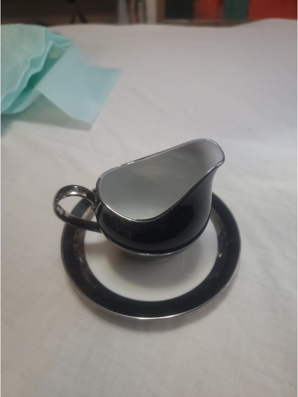 Gemini Fine China Japan Creamer And Saucerplate